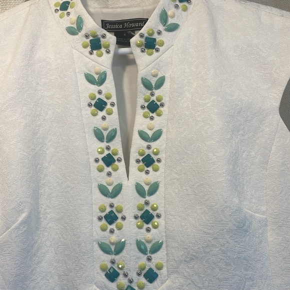 Jessica Howard gorgeous white dress with beaded detail - Picture 2 of 5